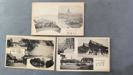 Lot Of 3, Shrine, Park, Government, Muti View Of OSAKA, JAPAN JAPON POSTCARD - Osaka