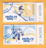 2014 Moldova Moldavie Moldau  Used  Winter Olympic Games Sochi Russia  2v - Hiver 2014: Sotchi