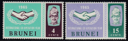 Brunei 1965 - International Co-operation Year - Mi 110-111 ** MNH - Brunei (...-1984)