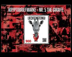 CRYPTO STAMP No. 5 The Giraffe. Sealed. Liechtenstein 2023 - Ongebruikt