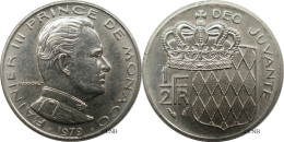 Monaco - Principauté - Rainier III - 1/2 Franc 1979 - SUP/AU58 - Mon6612 - 1960-2001 Nouveaux Francs