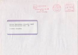 Deutsche Bundespost Brief Mit Freistempel VGO PLZ Oben Dresden 17 1993 IHK Dresden - Máquinas Franqueo (EMA)