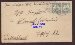 Allemagne Colonie Allemande Lettre Brief Deutsch Sud West Afrika DSWA Cachet 1910 Paire Attachée Timbres Sudwestafrika - Deutsch-Südwestafrika