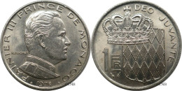 Monaco - Principauté - Rainier III - 1 Franc 1975 - SUP/AU58 - Mon6627 - 1960-2001 Neue Francs