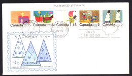 Canada 462 T/m 466 FDC Christmas (1970) - 1961-1970