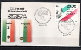 Mexico 1986 Football Soccer World Cup Commemorative Cover Match Mexico - Bulgaria 2 : 0 - 1986 – Messico