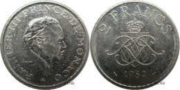 Monaco - Principauté - Rainier III - 2 Francs 1982 - SUP/AU55 - Mon6642 - 1960-2001 Francos Nuevos