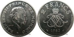 Monaco - Principauté - Rainier III - 2 Francs 1982 - SUP/AU58 - Mon6644 - 1960-2001 Nouveaux Francs