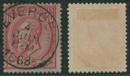 émission 1884 - N°46 Obl Simple Cercle "Evergem"     // (AD) - 1884-1891 Leopold II.