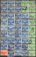 NEDERLAND Zonder Watermerk NVPH 147 (11 X) En 148 (33 X ) Voor Stempels, Plaatfouten, Kleurnuances Etc. Cote EUR 71,50 - Used Stamps