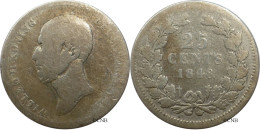 Pays-Bas - Royaume - Guillaume II - 25 Cents 1848. - B/VG10 - Mon5830 - 1840-1849 : Willem II