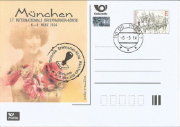 CDV A 199 Czech Republic München Stamp Fair 2014 Coach On Charles Bridge - Cartes Postales