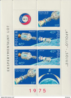 POLOGNE 1975 Espace, Soyouz Apollo Yvert BF 68, Michel Block 62 NEUF** MNH Cote 13 Euros - Blocks & Sheetlets & Panes