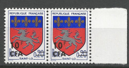 REUNION Paire Saint-Lô N° 386 NEUF** LUXE SANS CHARNIERE NI TRACE / Hingeless  / MNH - Unused Stamps