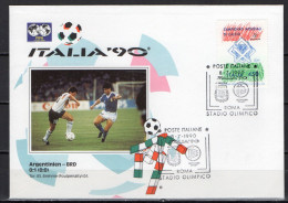 Italy 1990 Football Soccer World Cup Commemorative Cover Final Match Argentina - Germany 0 : 1 - 1990 – Italy