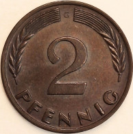 Germany Federal Republic - 2 Pfennig 1966 G, KM# 106 (#4514) - 2 Pfennig