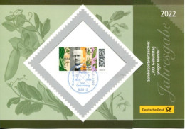 Germany Special FDC 2022 Issue In A5 Folder - Gregor Mendel Heredity Theory - 2011-…