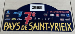 7e RALLYE PAYS De SAINT-YRIEX    13-14 Septembre 2008 - Plaques De Rallye