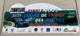 FINALE 2003 COUPE DE FRANCE DES RALLYES RÉGION LIMOUSIN - Rallyeschilder