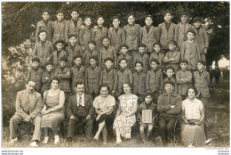 CARTE PHOTO   GROUPE D'ENFANTS AVEC BERET ET ADULTES - To Identify