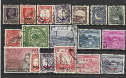 PAKISTAN - 18 DIVERS TRES BEAUX TIMBRES OBLITERES - Malasia (1964-...)