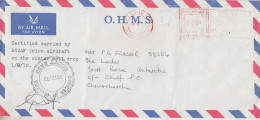 Ross Dependency Scott Base  O.H.M.S. RNZAF Orion Aircraf Winter Mail Drop 1 AUG 1973 Signature (RO196) - Covers & Documents