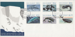 New Zealand 1988 Ross Dependency / Whales 6v  FDC (RO198) - FDC