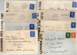 600/600 - GRAN BRETAGNA 1941 - 1945, WWII 16 Lettere Viaggiate Per Gli USA Con Censura Militare - Lettres & Documents