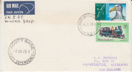 Ross Dependency RNZAF Winter Drop Ca Scott Base 1 AUG 1973 (RO202) - Covers & Documents
