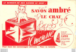 BUVARD SAVON AMBRE LE CHAT  ET LESSIVE CATOX - S