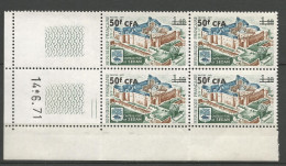 REUNION N° 406 Bloc De 4 Coin Daté 14/6/71 NEUF** LUXE SANS CHARNIERE NI TRACE / Hingeless  / MNH - Unused Stamps