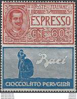 1925 Italia Pubblicitari 60c. Perugina Bc MNH Sassone N. 21 - Autres & Non Classés