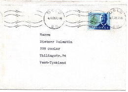 78363 - Norwegen - 1969 - 90o Hjort EF A Bf OSLO -> Westdeutschland - Lettres & Documents