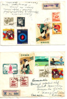 JAPON  2 Lettres Pour La France 1958/59. - Storia Postale