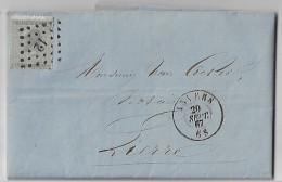 Belgium 1867 Color And Varnish Factory Complete Fold Cover Sent From Anvers To Lierre Stamp King Leopold I 10 Cents - 1865-1866 Profile Left