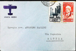 ITALIA - COLONIE -  ETIOPIA + ERITREA Lettera Da ADDIS ABEBA Del 1937- S6190 - Ethiopia