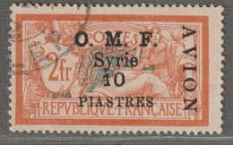 SYRIE - P.A N°9 Obl (1921) 10pi Sur 2fr - Papier GC - Poste Aérienne