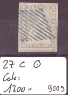 TIMBRE RAPPEN - No 27C OBLITERE  - COTE: 1300.- - Used Stamps