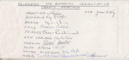 Ross Dependency "Delegates 7th. Antarctic Consultatie Treaty Meeting Wellington 1972 Ca Scott Base  20 NOV 1972 (RO206) - Brieven En Documenten