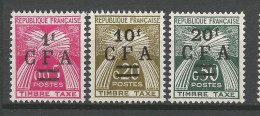 REUNION Taxe N° 45 à 47 Série Complète  NEUF** LUXE SANS CHARNIERE NI TRACE / Hingeless  / MNH - Timbres-taxe