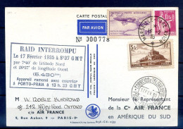 060524   LETTRE ACCIDENTEE  VOL PARIS AMERIQUE DU SUD LE 17/02/35 - Ramppost