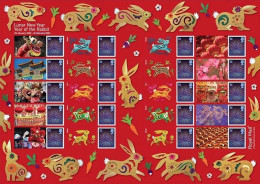 GB 2022  Lunar New Year - Year Of The Rabbit Collector / Smilers  Sheet - GS-148/LS-146 - Personalisierte Briefmarken