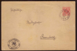 Allemagne Wurtemberg Entier Postal Ganzasche Service Cachet 1896  Lettre Brief Cover Stadtpflege Gmund - Postwaardestukken