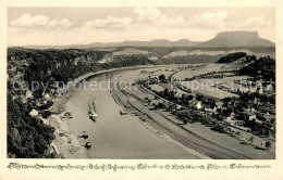 73331213 Saechsische Schweiz Blick Auf Elbe Und Lilienstein Saechsische Schweiz - Rathen