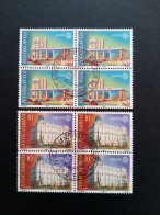 JUGOSLAWIEN MI-NR. 2414-2415 GESTEMPELT(USED) 4er BLOCK EUROPA 1990 POSTALISCHE EINRICHTUNGEN - 1990