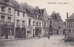 Saint Calais (72 Sarthe) Place De L'église - Bourrelier Au 1er Plan - Phot. Richer Circulée 1923 - Saint Calais