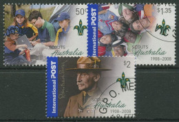 Australien 2008 100 Jahre Pfadfinderbewegung In Australien 2929/31 Gestempelt - Used Stamps