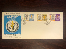 BRUNEI FDC COVER 1968 YEAR WHO OMS HEALTH MEDICINE STAMPS - Brunei (...-1984)