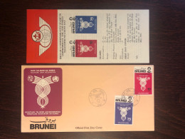 BRUNEI FDC COVER 1981 YEAR TELECOMMUNICATIONS AND HEALTH MEDICINE STAMPS - Brunei (...-1984)