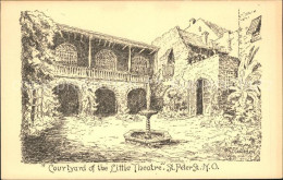 11690550 New_Orleans_Louisiana Courtyard Of The Little Theatre Sketches By Castl - Altri & Non Classificati